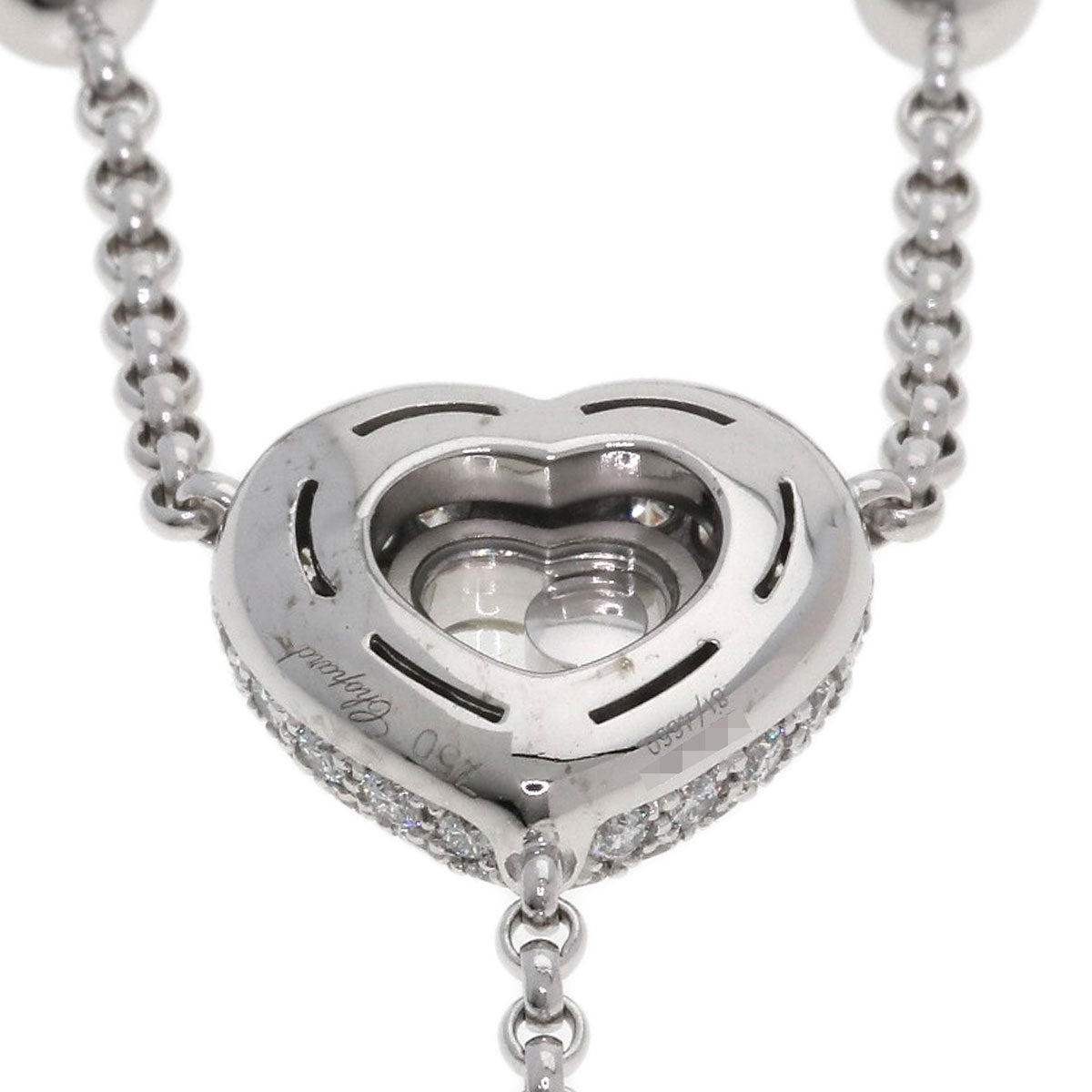 Chopard Happy diamond Necklace K18 White Gold Ladies [Used]