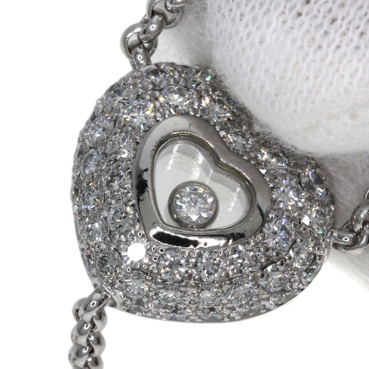 Chopard Happy diamond Necklace K18 White Gold Ladies [Used]