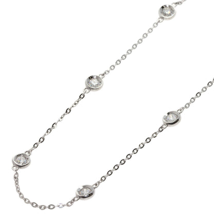 1ct 13P Diamond Necklace K18 White Gold 6.2g　Ladies