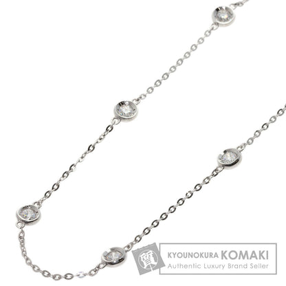 1ct 13P Diamond Necklace K18 White Gold 6.2g　Ladies