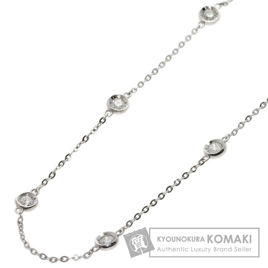 1ct 13P Diamond Necklace K18 White Gold 6.2g　Ladies