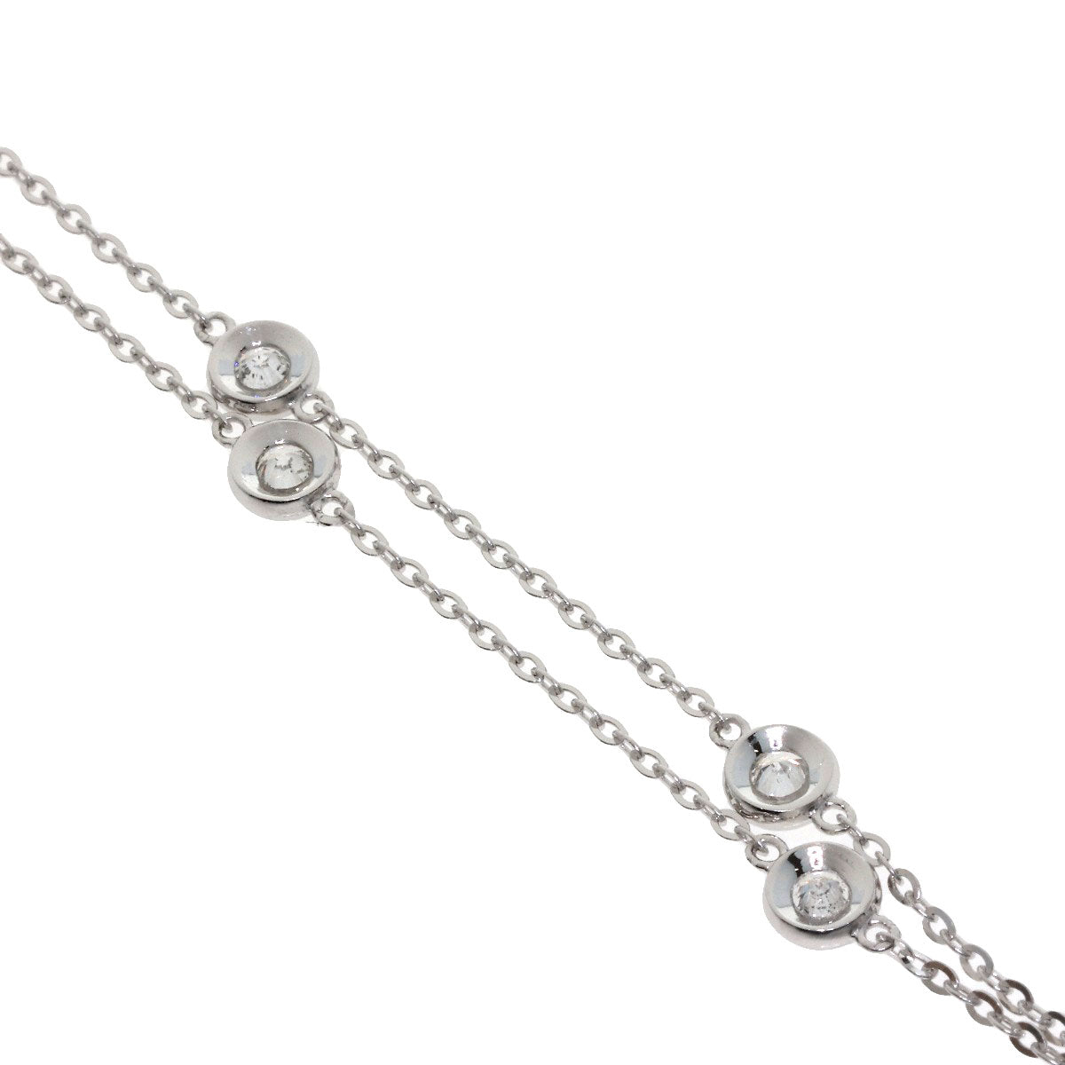 1ct 13P Diamond Necklace K18 White Gold 6.2g　Ladies