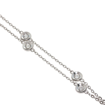 1ct 13P Diamond Necklace K18 White Gold 6.2g　Ladies