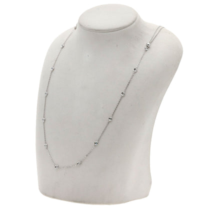 1ct 13P Diamond Necklace K18 White Gold 6.2g　Ladies