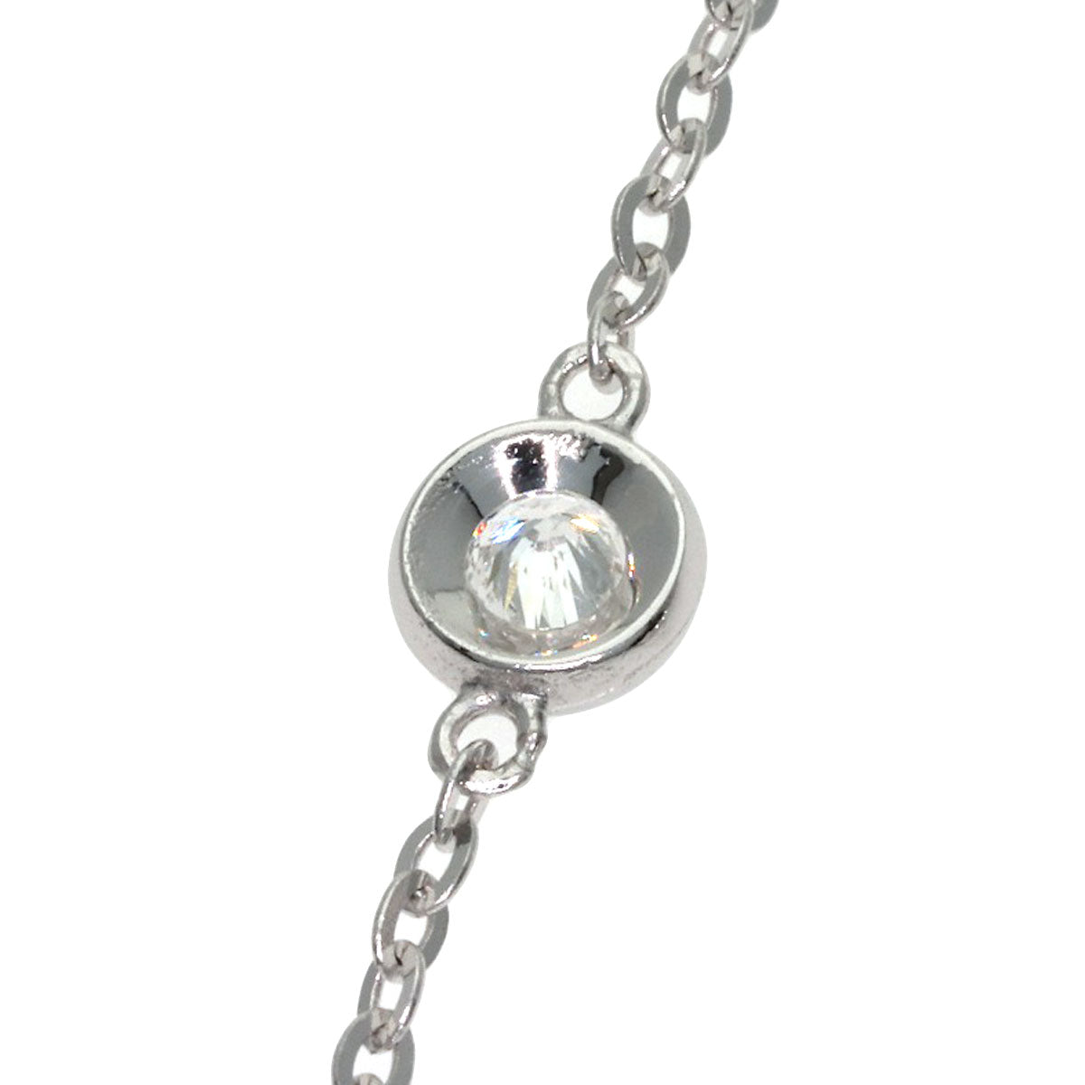1ct 13P Diamond Necklace K18 White Gold 6.2g　Ladies