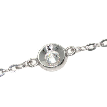 1ct 13P Diamond Necklace K18 White Gold 6.2g　Ladies
