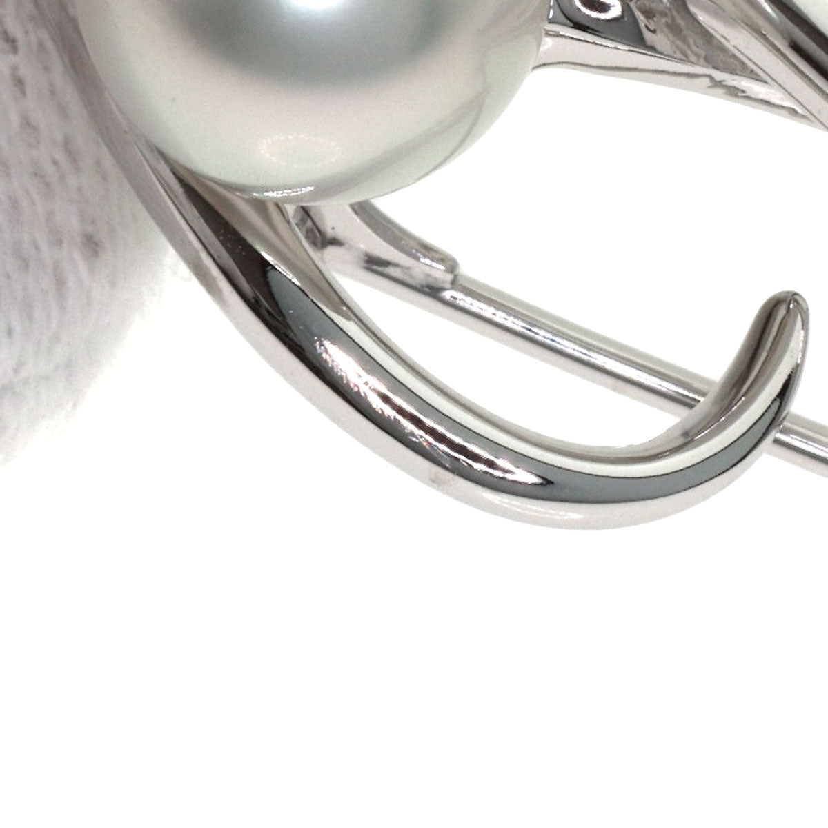 MIKIMOTO Akoya pearl Pearl Brooch K18 White Gold Ladies [Used]