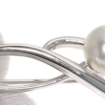 MIKIMOTO Akoya pearl Pearl Brooch K18 White Gold Ladies [Used]