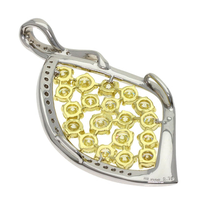 2.7ct Diamond Pendant top K18 Yellow Gold PT950 7.3g　Ladies