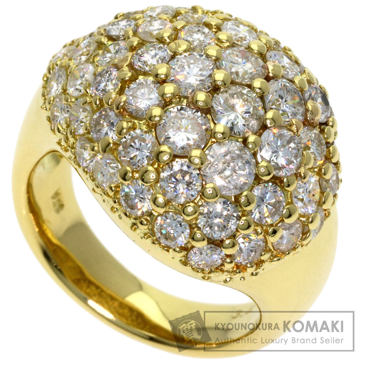 3.61ct Diamond Ring K18 Yellow Gold 13g　Ladies