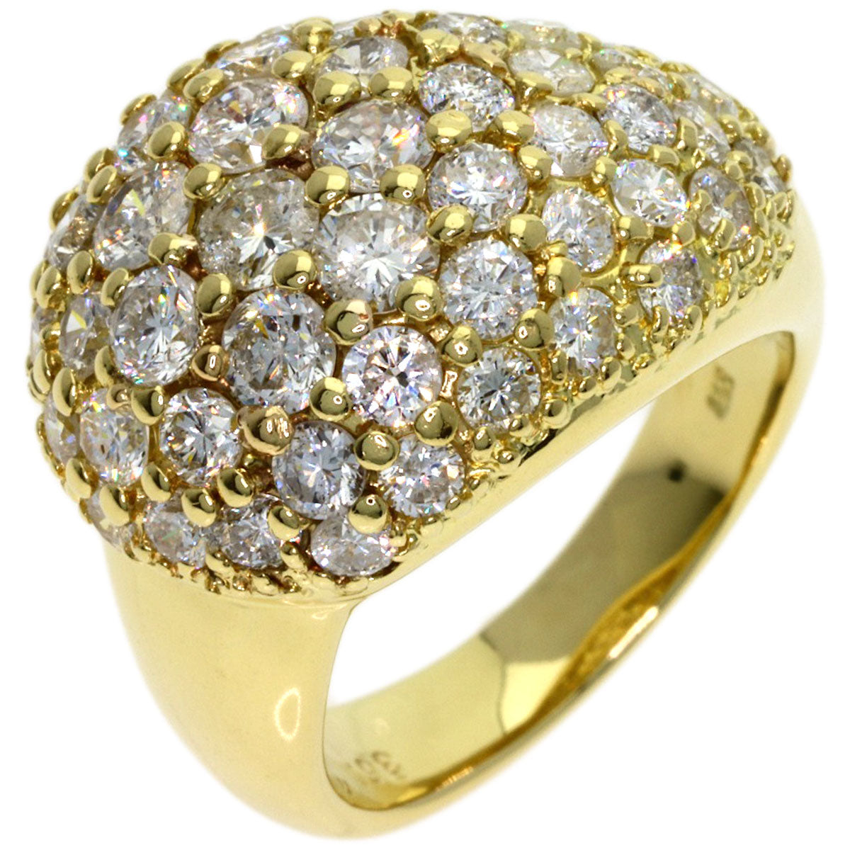3.61ct Diamond Ring K18 Yellow Gold 13g　Ladies