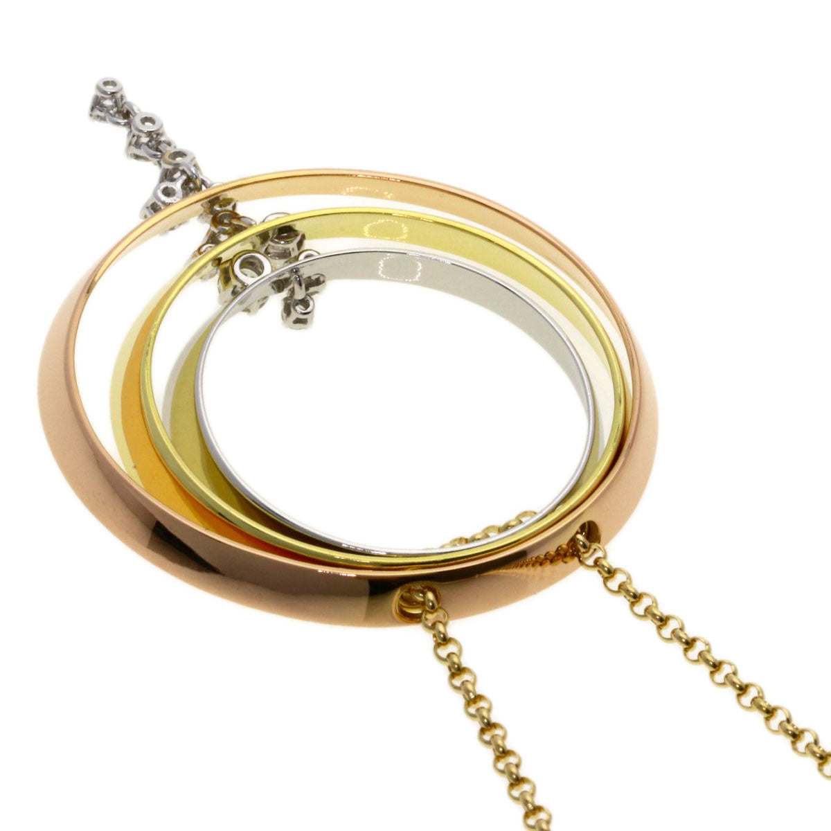 TASAKI Circle Three-Color Diamond Necklace K18 Yellow Gold K18 White GoldLadies [Used]