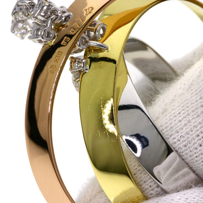 TASAKI Circle Three-Color Diamond Necklace K18 Yellow Gold K18 White GoldLadies [Used]