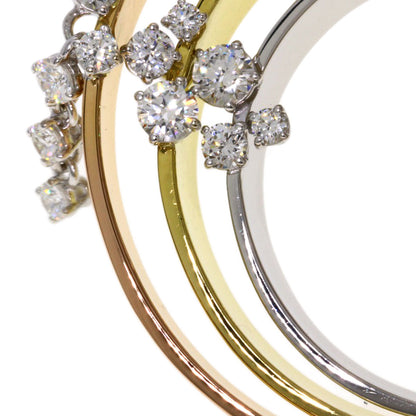 TASAKI Circle Three-Color Diamond Necklace K18 Yellow Gold K18 White GoldLadies [Used]
