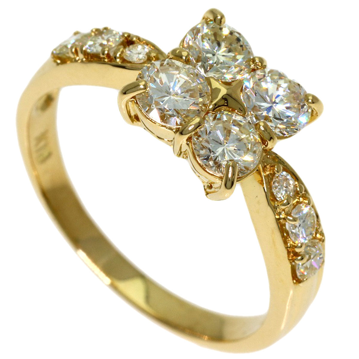 1.04ct Diamond Ring K18 Yellow Gold 2.9g　Ladies