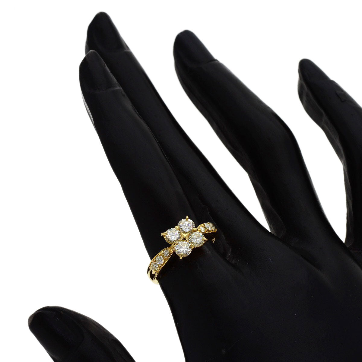 1.04ct Diamond Ring K18 Yellow Gold 2.9g　Ladies