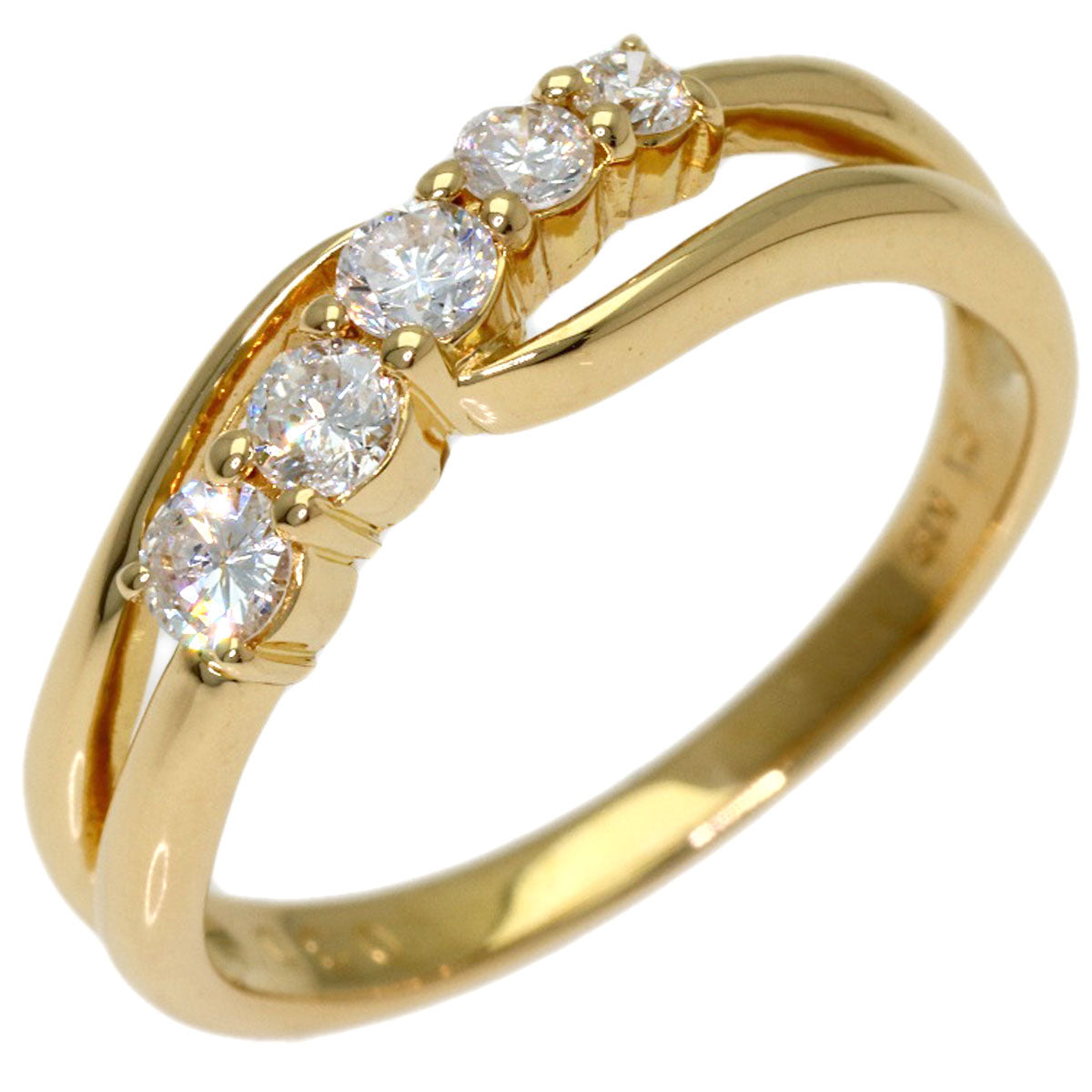 0.3ct Diamond Ring K18 White Gold 2.9g　Ladies