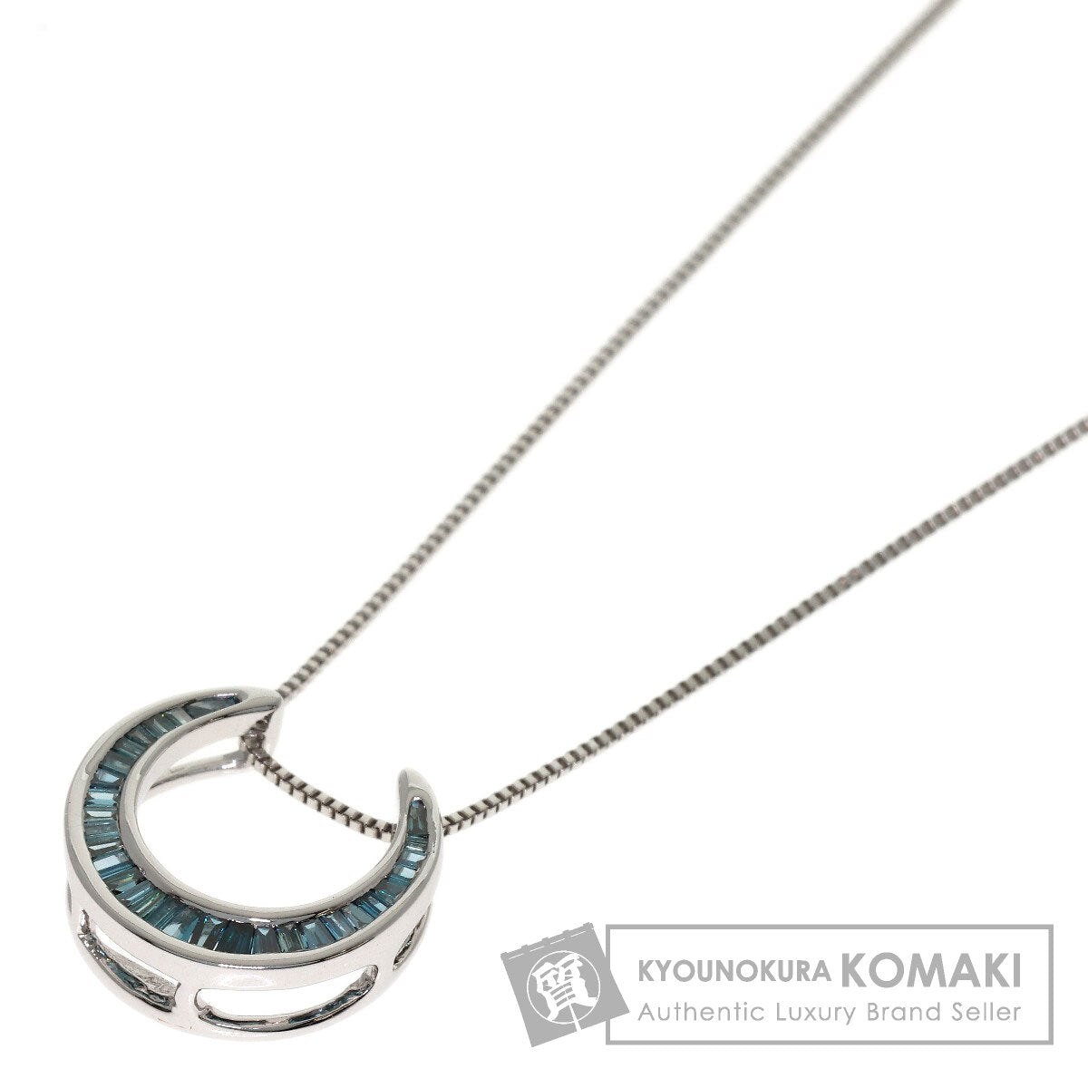 0.15ct Diamond Necklace K18 White Gold PT999 3.4g　Ladies