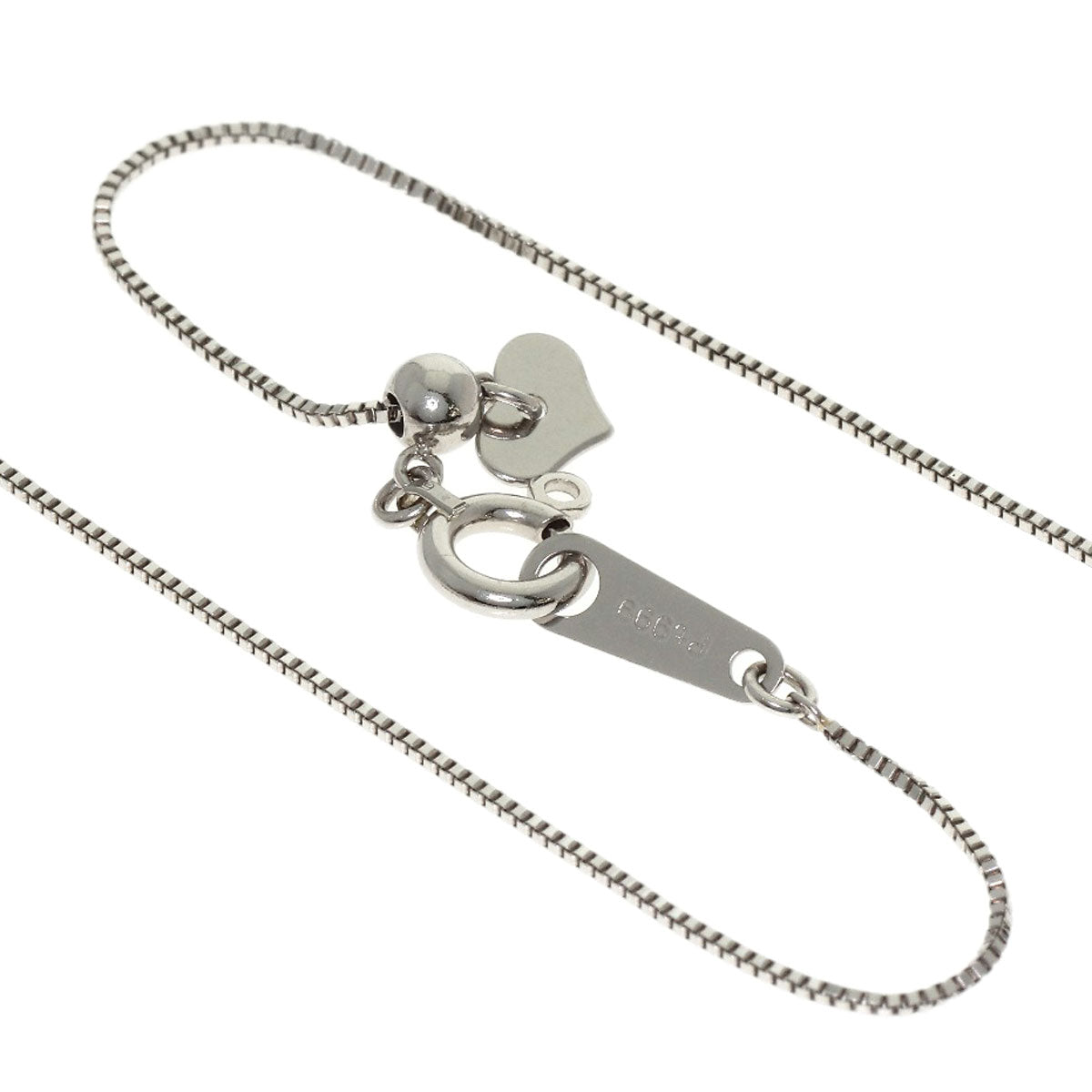 0.15ct Diamond Necklace K18 White Gold PT999 3.4g　Ladies