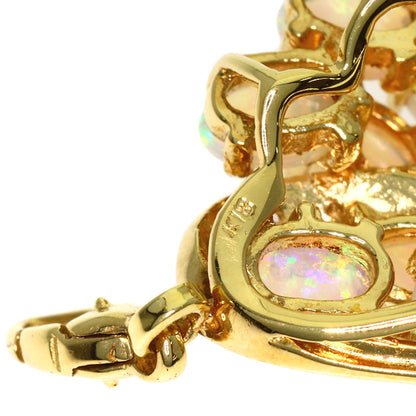 4.54ct Opal Diamond Colored Stone Brooch K18 Yellow Gold 16.5g　Ladies