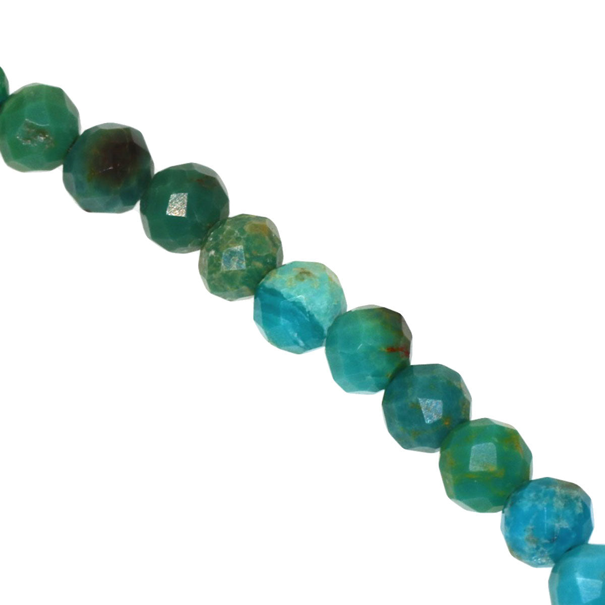 Black Spinel Turquoise Triple Strand Necklace Metal 20.2g　Ladies