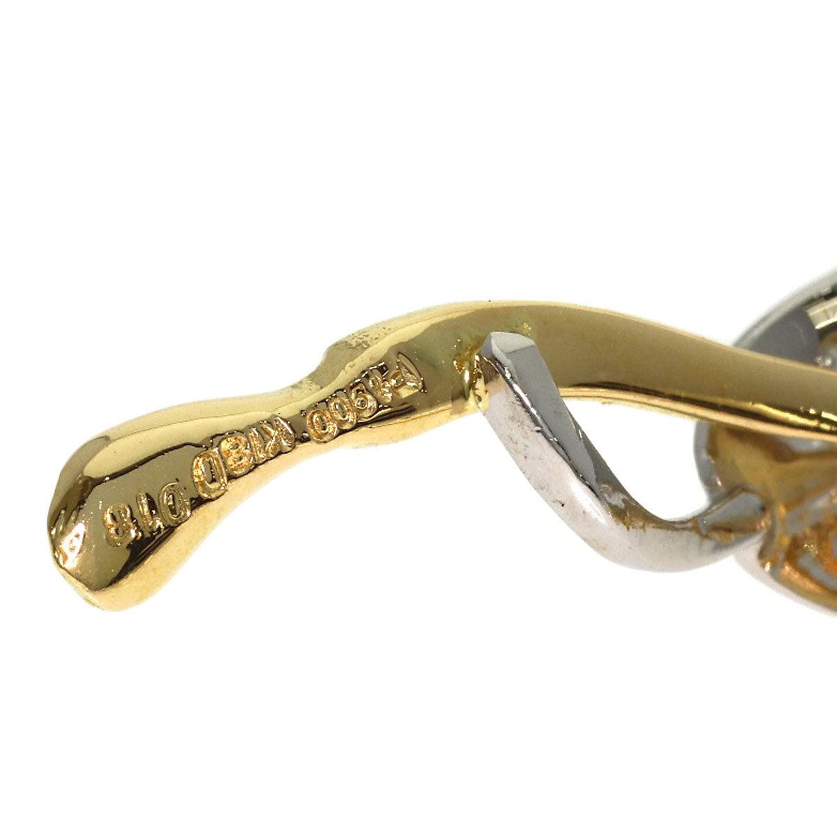 Pearl Pearl Diamond Japanese hairpin K18 Yellow Gold PT900 15.5g　Ladies