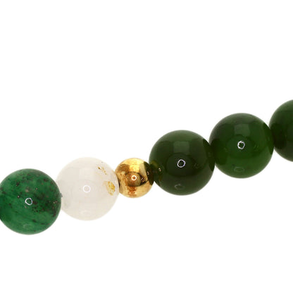Nephrite Lapis Lazuli & Azure stone Necklace K18 Yellow Gold 28.5g　Ladies