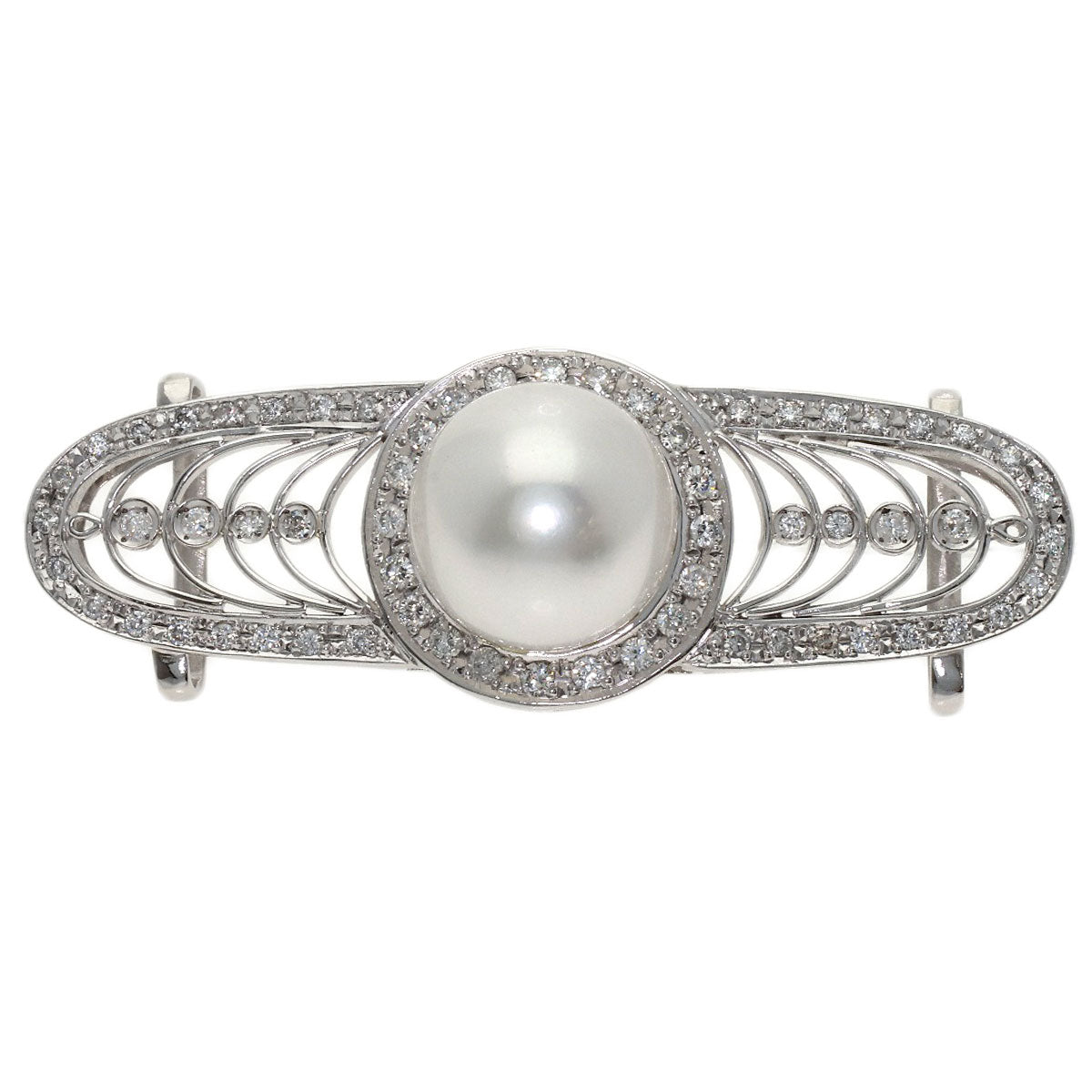 Pearl Pearl Diamond Obi closure Platinum PT900 17.6g　Ladies
