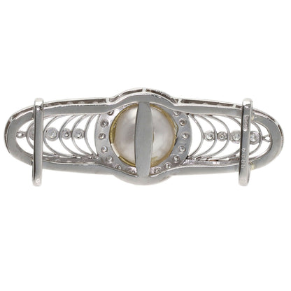Pearl Pearl Diamond Obi closure Platinum PT900 17.6g　Ladies
