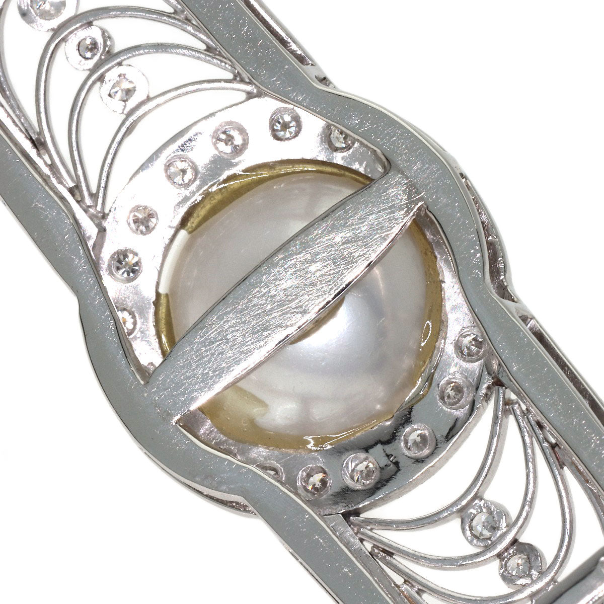 Pearl Pearl Diamond Obi closure Platinum PT900 17.6g　Ladies