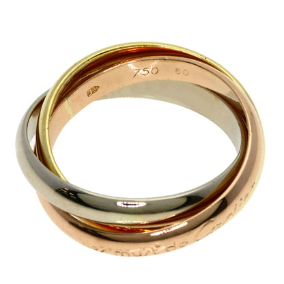 CARTIER Trinity Ring K18 Yellow Gold 18K Pink GoldLadies [Used]