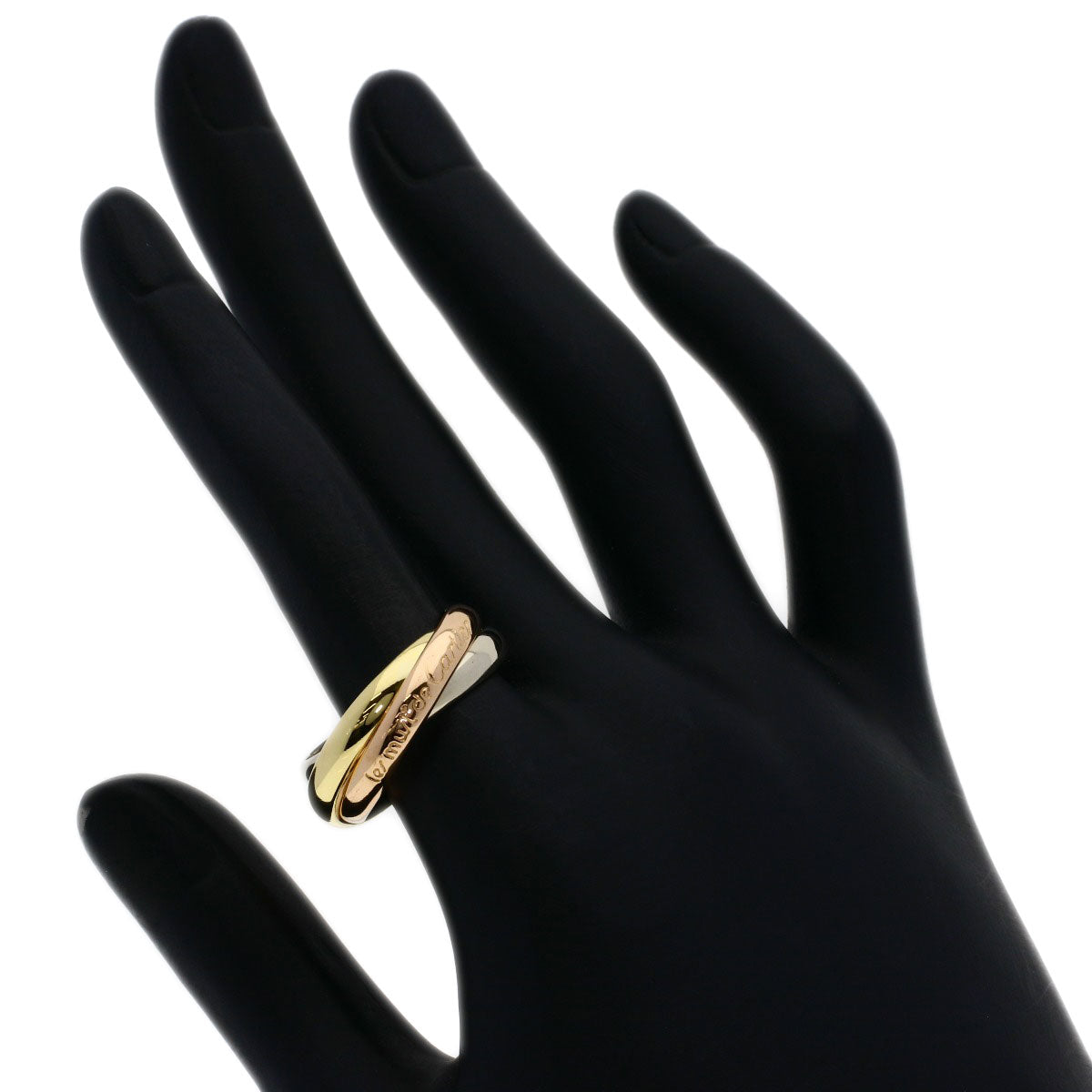 CARTIER Trinity Ring K18 Yellow Gold 18K Pink GoldLadies [Used]