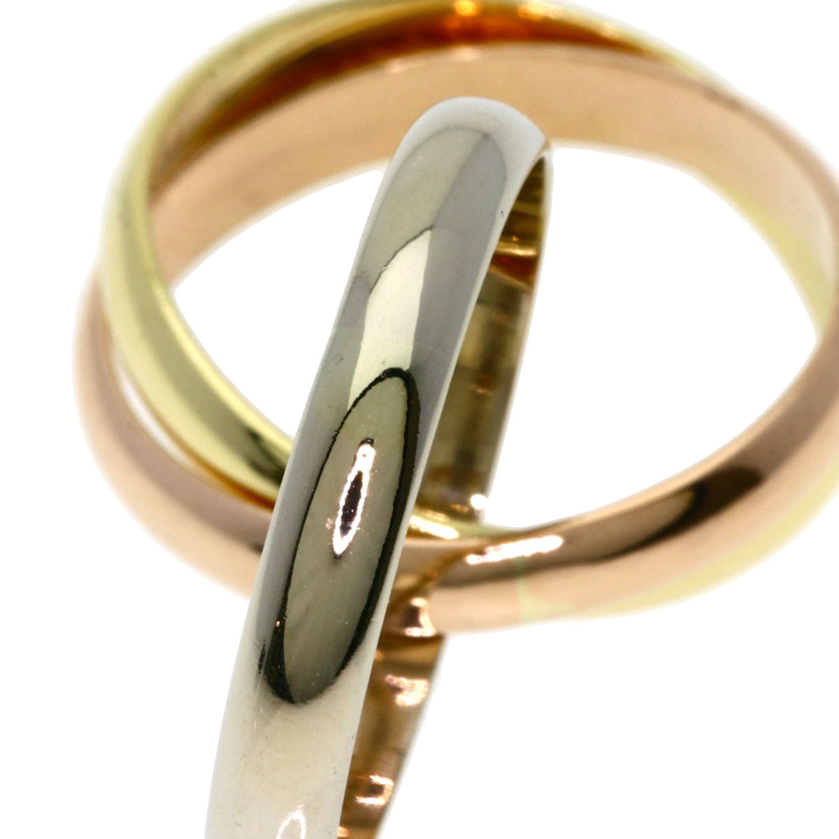 CARTIER Trinity Ring K18 Yellow Gold 18K Pink GoldLadies [Used]