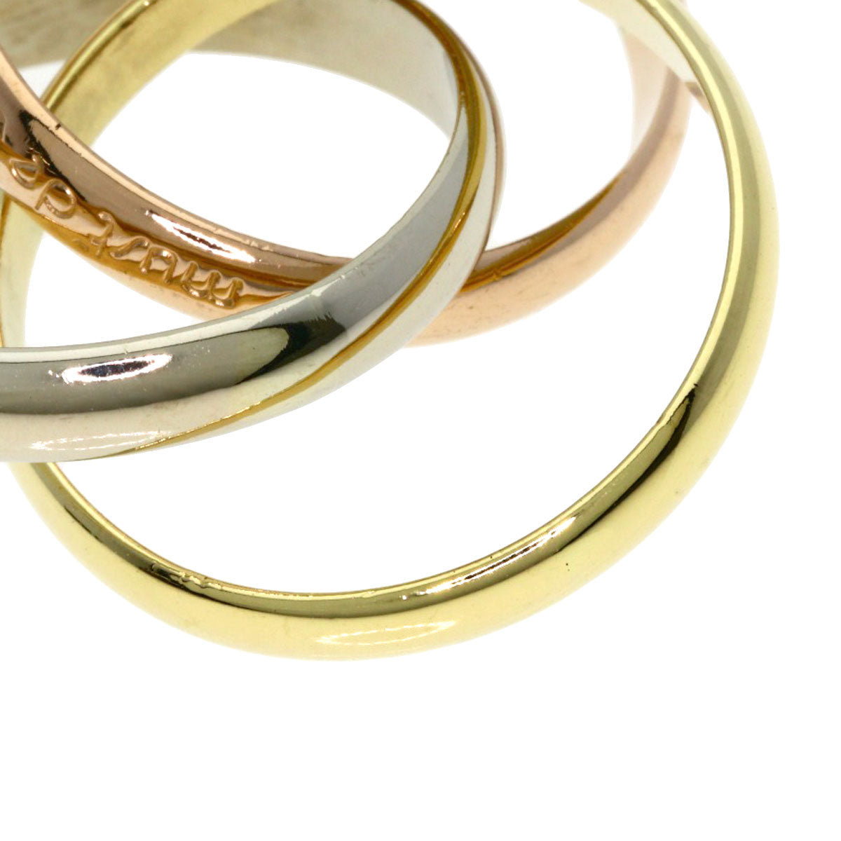 CARTIER Trinity Ring K18 Yellow Gold 18K Pink GoldLadies [Used]