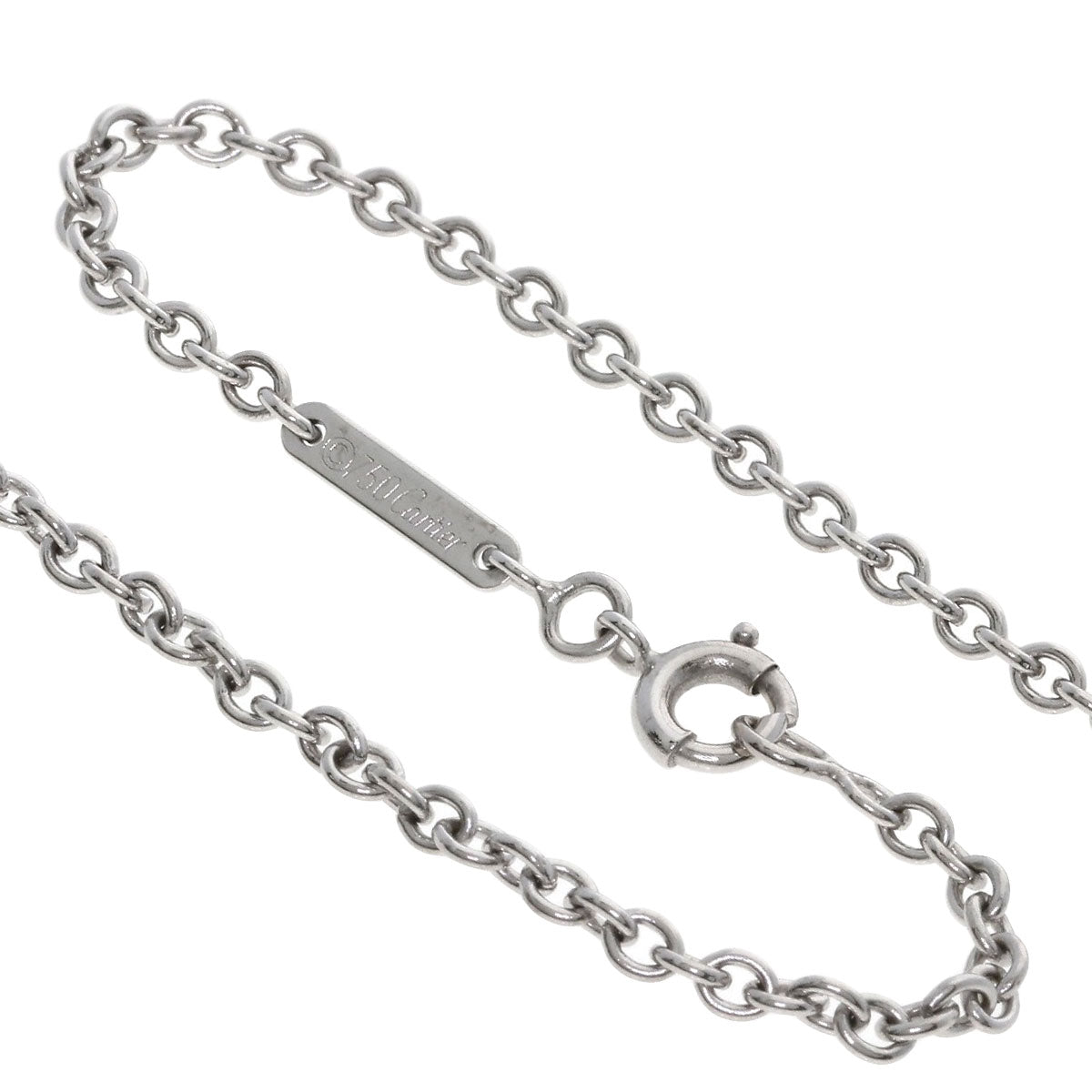 CARTIER Chain 16.5" Necklace K18 White Gold Ladies [Used]