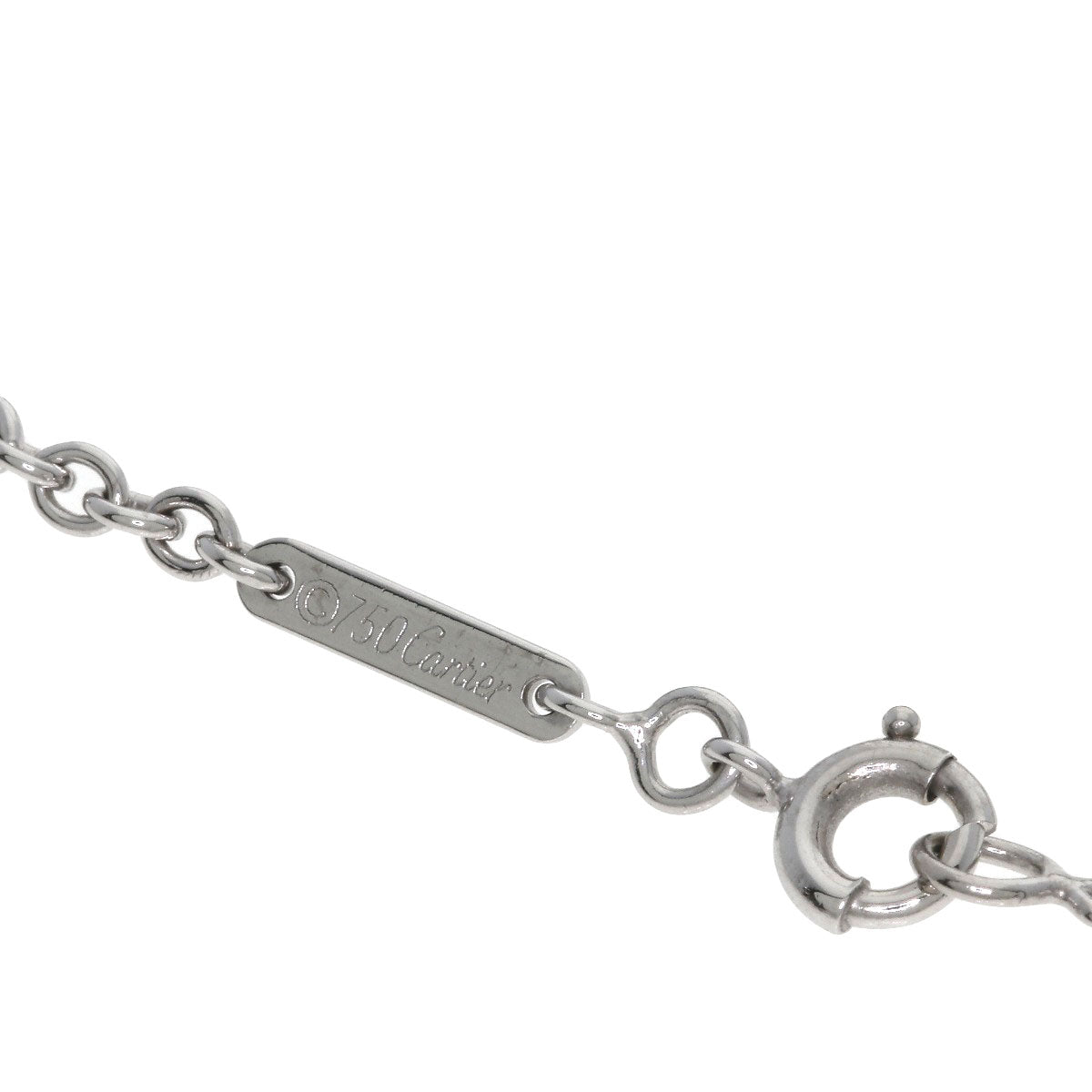 CARTIER Chain 16.5" Necklace K18 White Gold Ladies [Used]