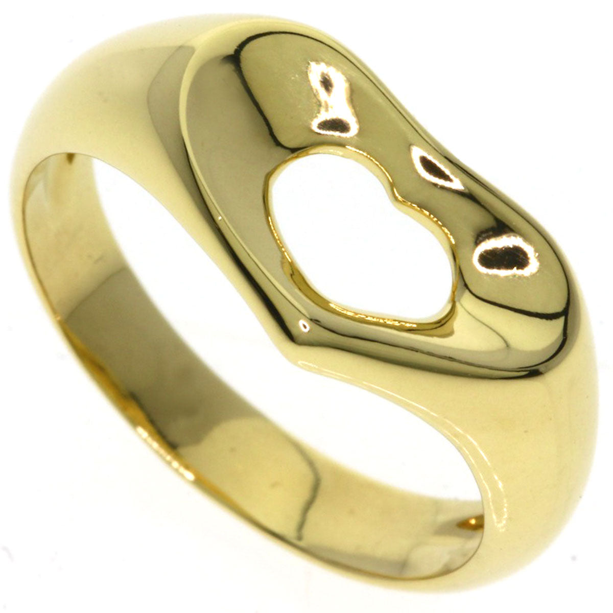 TIFFANY&Co. Open heart Ring K18 Yellow Gold Ladies [Used]