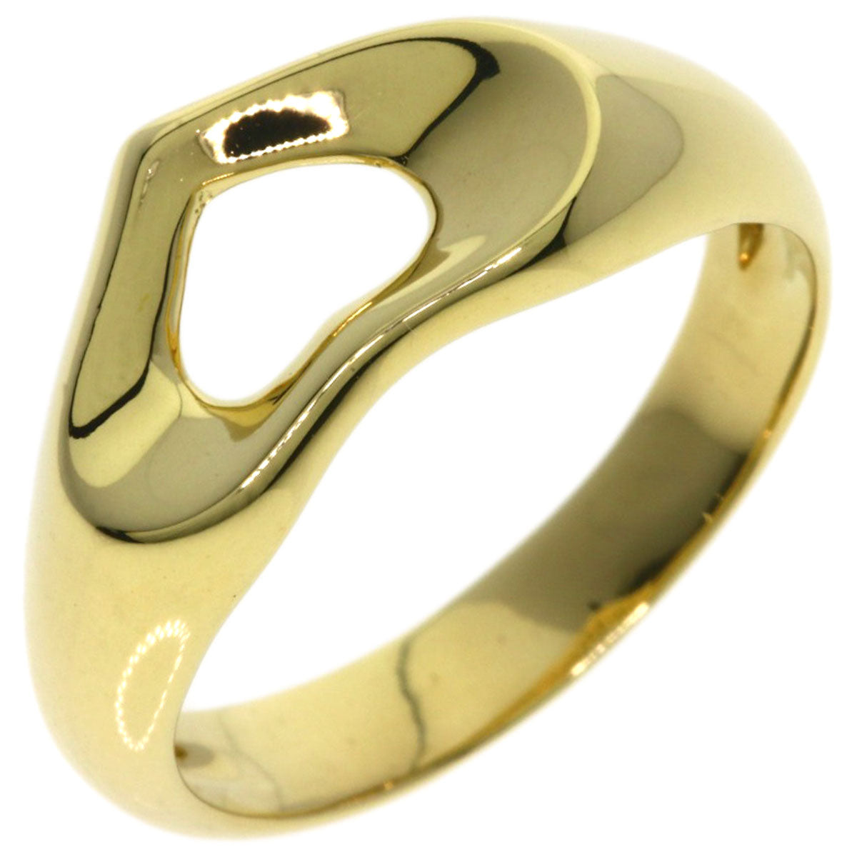 TIFFANY&Co. Open heart Ring K18 Yellow Gold Ladies [Used]