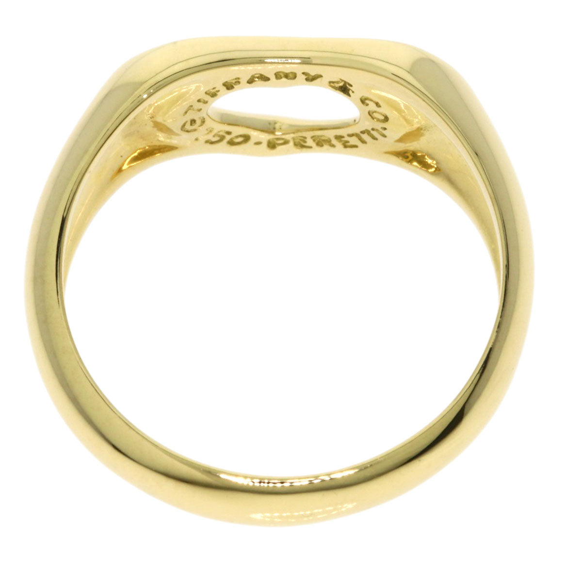 TIFFANY&Co. Open heart Ring K18 Yellow Gold Ladies [Used]