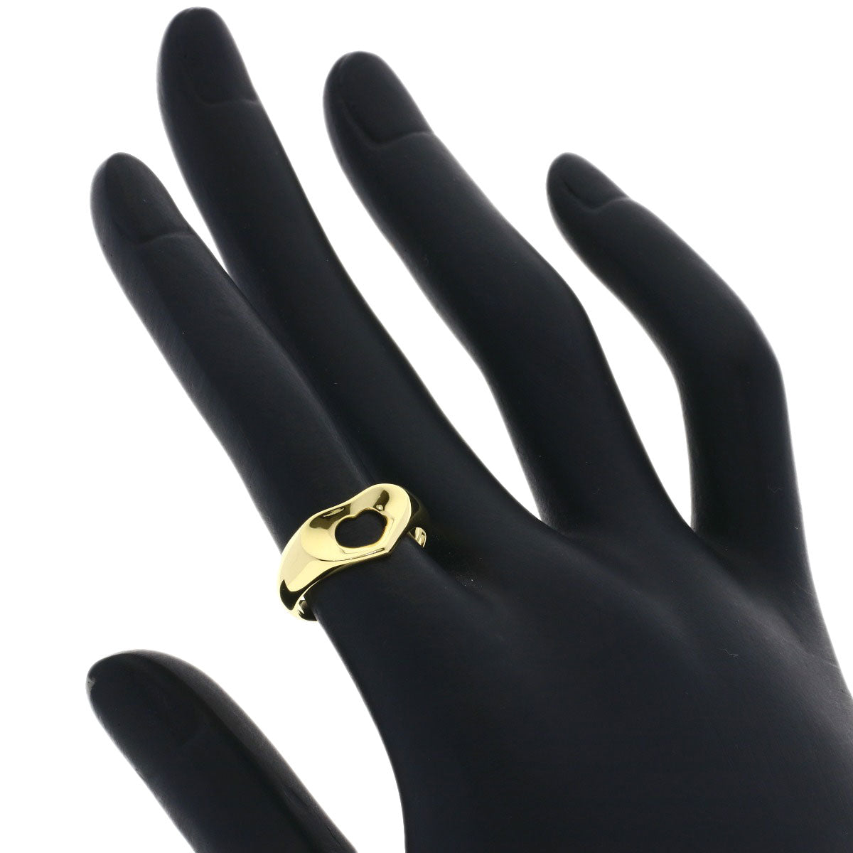 TIFFANY&Co. Open heart Ring K18 Yellow Gold Ladies [Used]