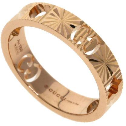 GUCCI Icon Heart & Star #9 Ring K18 Pink Gold Ladies [Used]