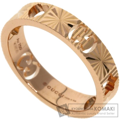 GUCCI Icon Heart & Star #9 Ring K18 Pink Gold Ladies [Used]