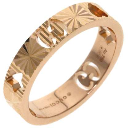 GUCCI Icon Heart & Star #9 Ring K18 Pink Gold Ladies [Used]