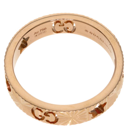 GUCCI Icon Heart & Star #9 Ring K18 Pink Gold Ladies [Used]