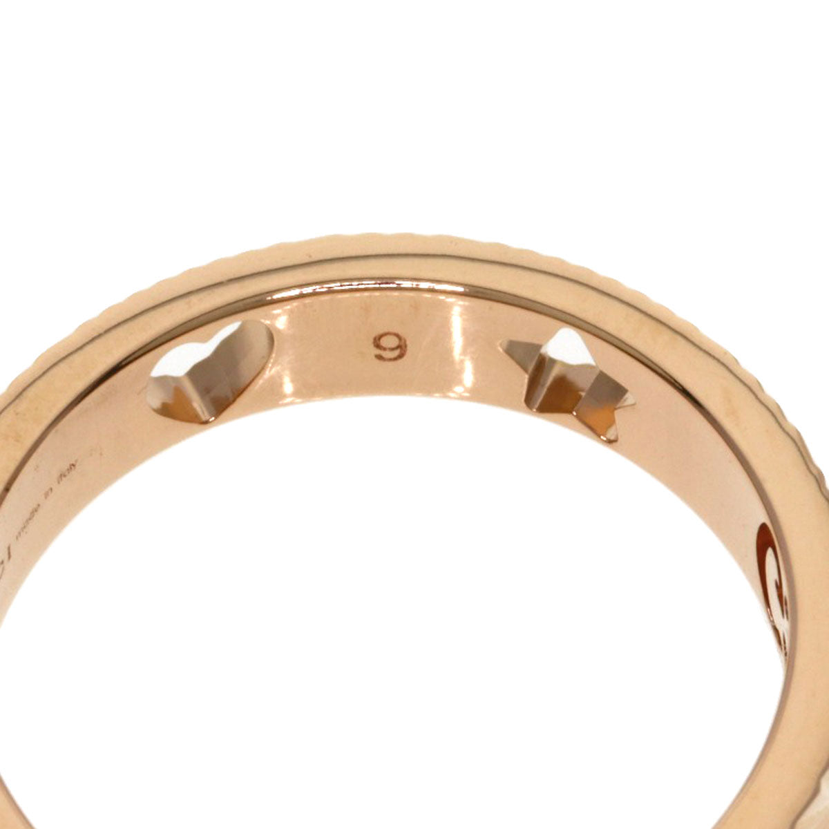GUCCI Icon Heart & Star #9 Ring K18 Pink Gold Ladies [Used]