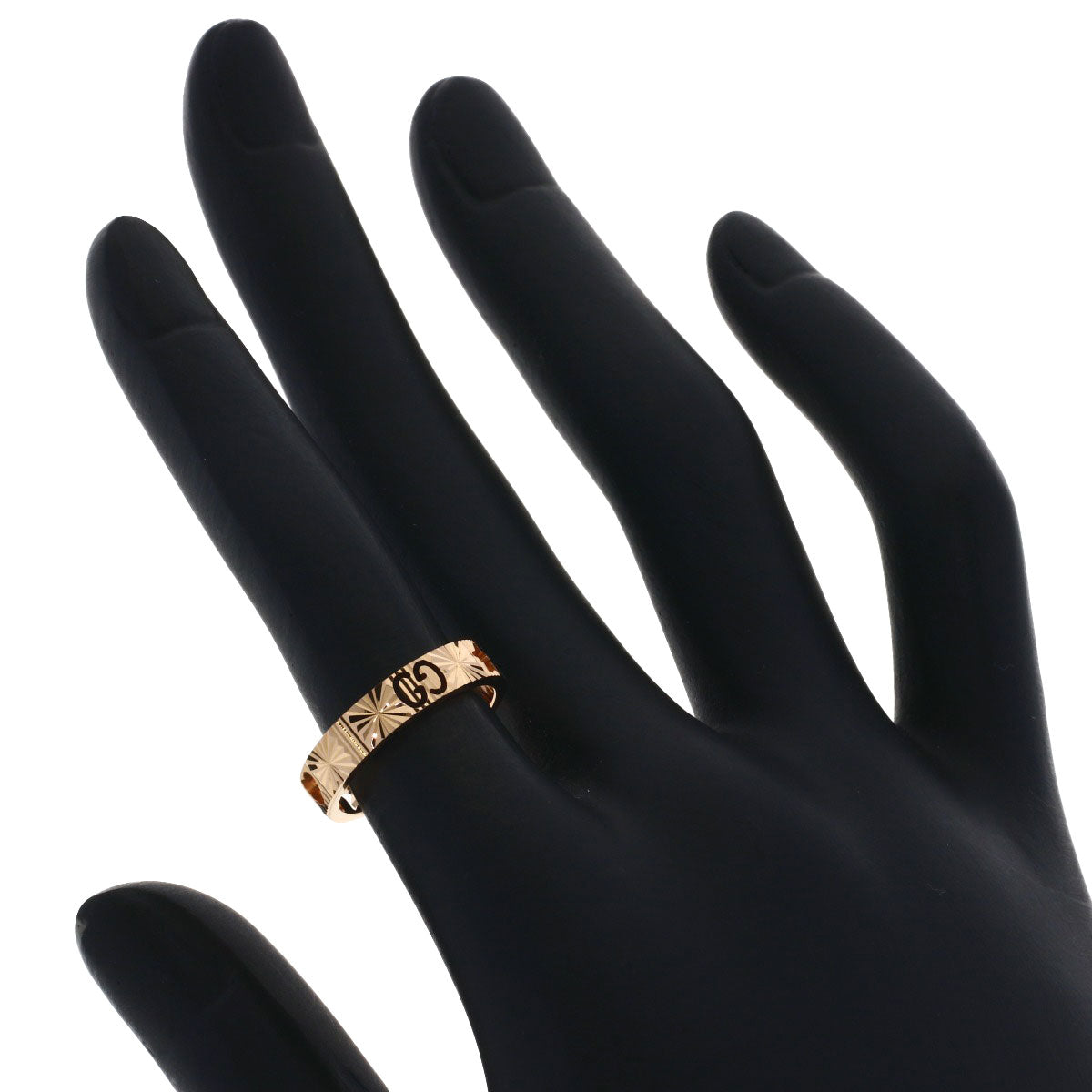 GUCCI Icon Heart & Star #9 Ring K18 Pink Gold Ladies [Used]