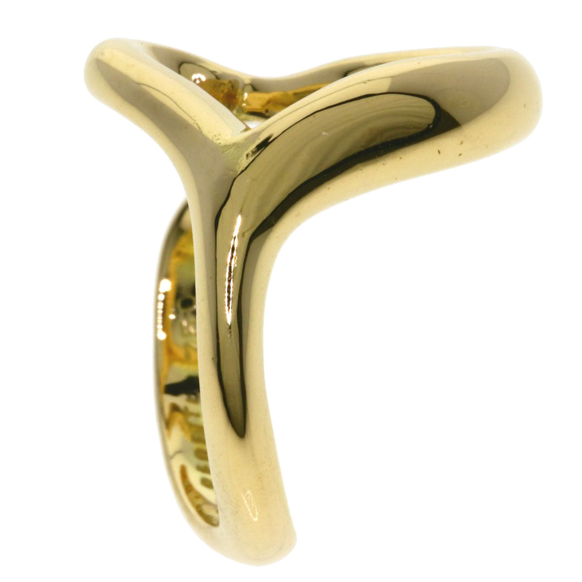 TIFFANY&Co. Open heart Ring K18 Yellow Gold Ladies [Used]