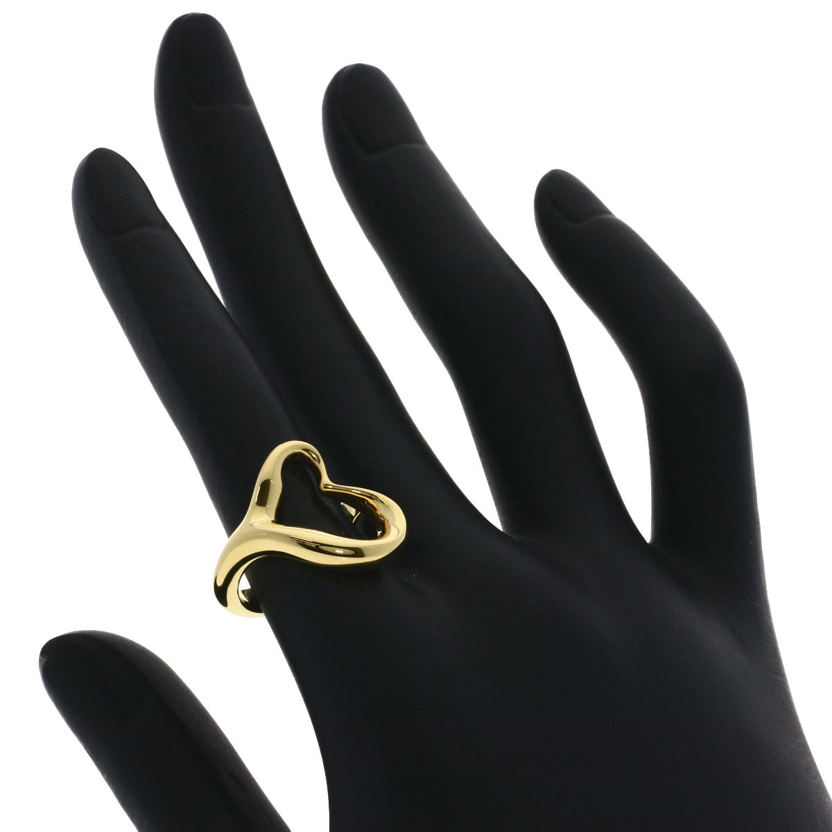 TIFFANY&Co. Open heart Ring K18 Yellow Gold Ladies [Used]