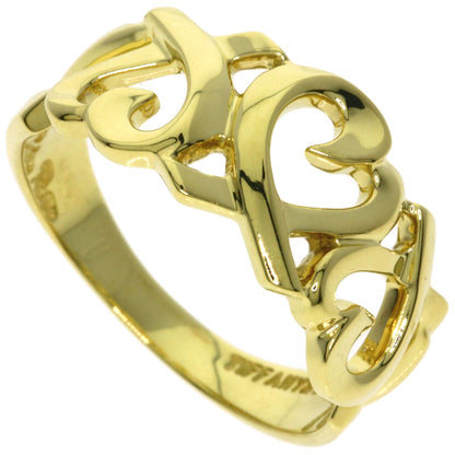 TIFFANY&Co. Triple rubbing heart Ring K18 Yellow Gold Ladies [Used]
