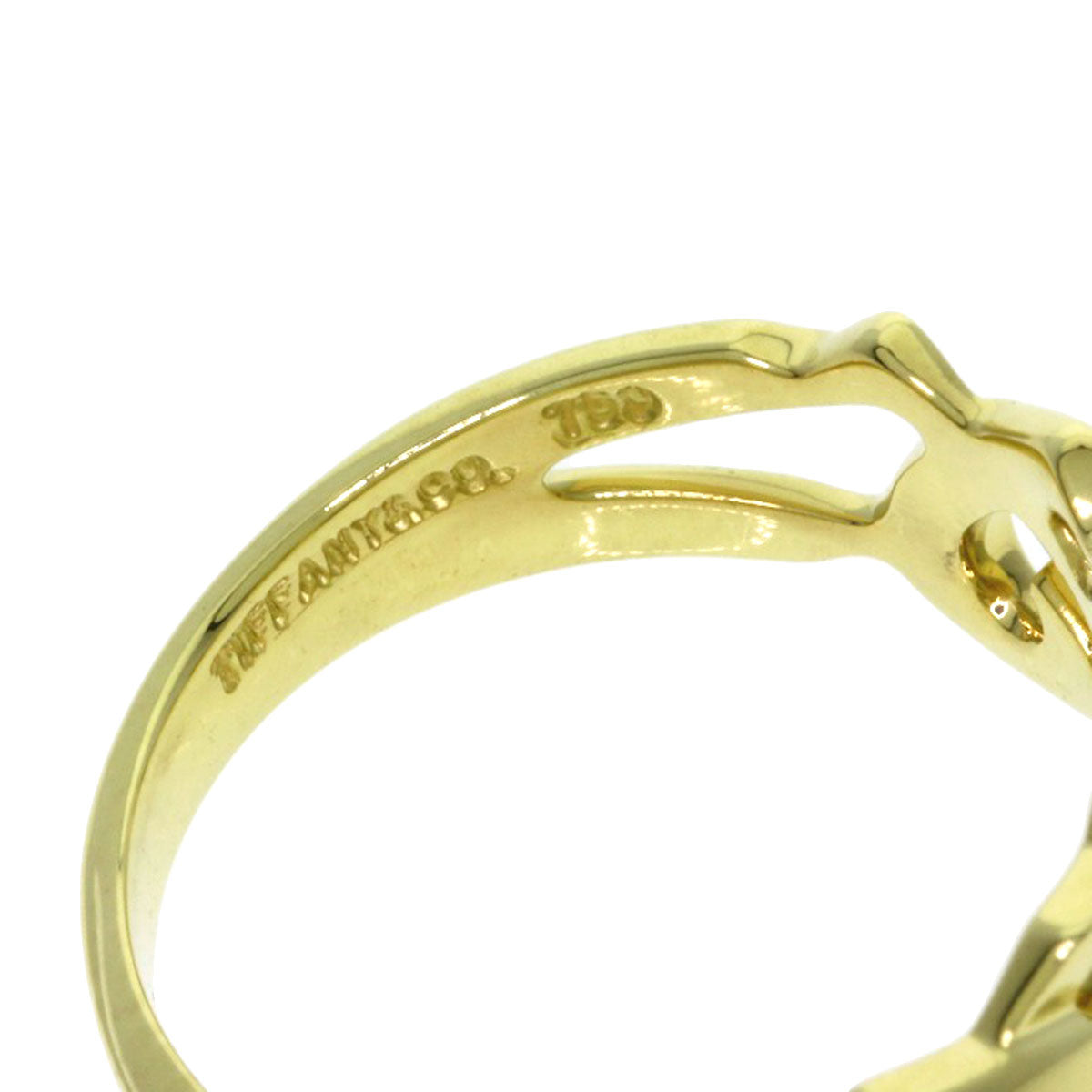 TIFFANY&Co. Triple rubbing heart Ring K18 Yellow Gold Ladies [Used]